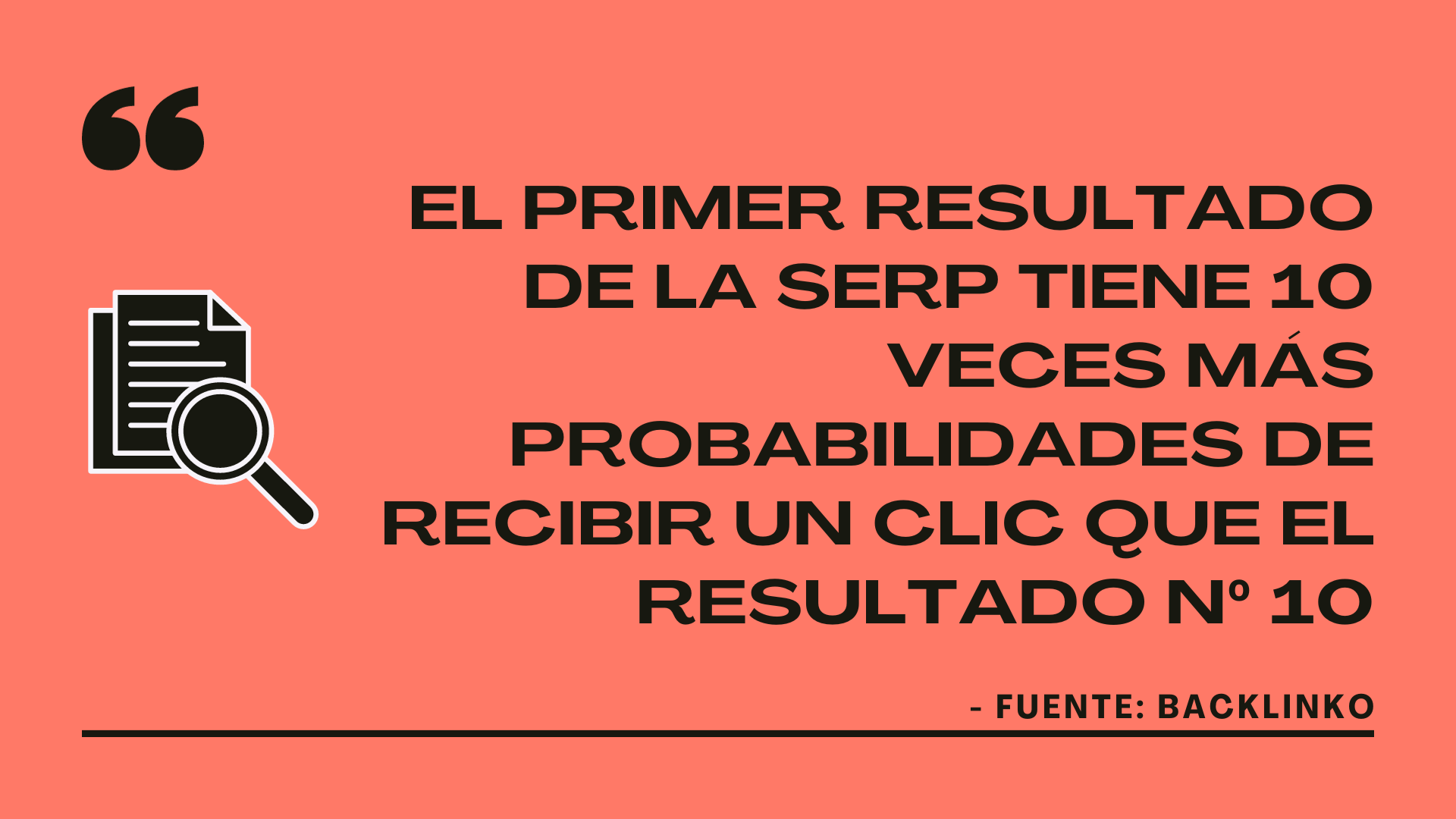 Cita de un dato de un estudio sobre CTR