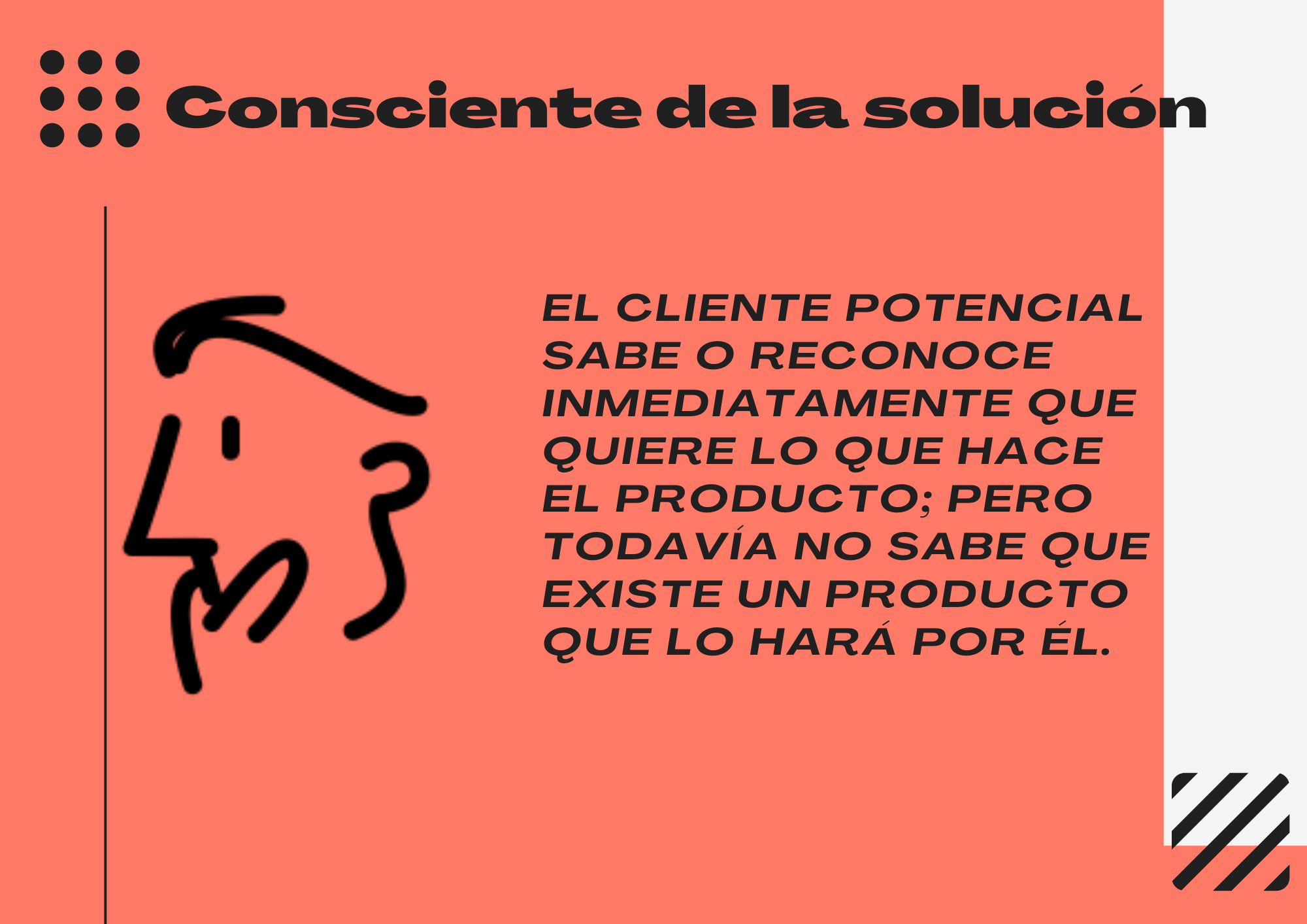  5 fases de consciencia de un cliente potencial: Consciente de la solución