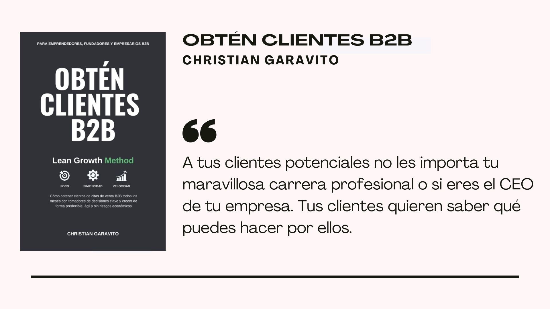 Cita sobre el libro Obtén Clientes B2B